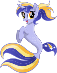 Size: 2171x2762 | Tagged: safe, artist:decprincess, derpibooru import, oc, oc only, pony, seapony (g4), unicorn, base used, dorsal fin, flowing tail, horn, looking at you, open mouth, open smile, orange eyes, seaponified, simple background, smiling, solo, species swap, tail, transparent background