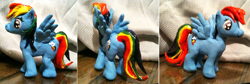 Size: 1800x608 | Tagged: safe, artist:maximumimpulse, derpibooru import, rainbow dash, pegasus, pony, 2012, craft, female, mare, sculpture, wings