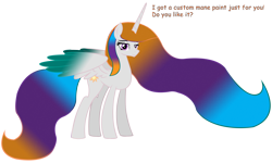 Size: 9138x5501 | Tagged: safe, artist:laszlvfx, derpibooru import, princess celestia, pony, absurd resolution, alternate hairstyle, simple background, solo, transparent background, vector