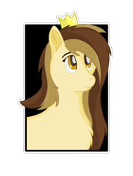 Size: 2920x3860 | Tagged: safe, alternate version, artist:autumnsfurart, derpibooru import, oc, oc only, earth pony, background removed, bust, chest fluff, colored, crown, earth pony oc, jewelry, male, regalia, simple background, smiling, solo, stallion, transparent background