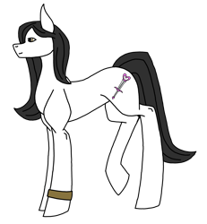 Size: 2490x2699 | Tagged: safe, alternate version, artist:agdapl, derpibooru import, oc, oc:hope, pony, unicorn, bracelet, curved horn, female, horn, horn ring, jewelry, mare, ring, simple background, transparent background, unicorn oc