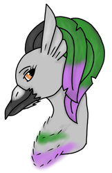 Size: 2127x3278 | Tagged: safe, artist:agdapl, derpibooru import, oc, oc only, hippogriff, bust, hippogriff oc, simple background, smiling, solo, transparent background
