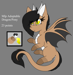 Size: 2319x2383 | Tagged: safe, artist:silenceshadowwolf, derpibooru import, oc, oc only, dracony, dragon, hybrid, eyelashes, gray background, horns, reference sheet, simple background, solo, wings