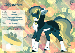 Size: 3500x2454 | Tagged: safe, artist:nobleclay, derpibooru import, oc, oc:inky waters, earth pony, pony, female, mare, solo