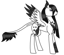 Size: 3387x2946 | Tagged: safe, artist:agdapl, derpibooru import, oc, oc only, pegasus, pony, female, leonine tail, mare, pegasus oc, simple background, solo, transparent background, wings