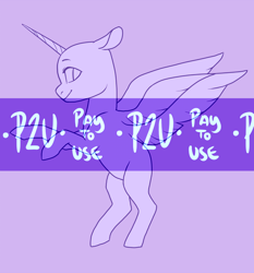 Size: 900x964 | Tagged: safe, artist:lavvythejackalope, derpibooru import, oc, oc only, alicorn, pony, alicorn oc, bald, base, horn, purple background, rearing, simple background, solo, wings