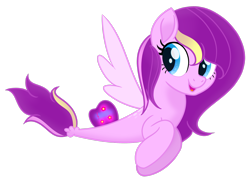 Size: 2878x2084 | Tagged: safe, artist:violight0803, derpibooru import, oc, pegasus, pony, seapony (g4), my little pony: the movie, blue eyes, clothes, dorsal fin, female, fin wings, fish tail, open mouth, open smile, purple eyes, purple mane, seaponified, see-through, simple background, smiling, solo, species swap, tail, transparent background, wings