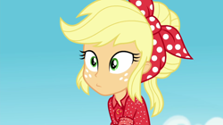 Size: 1920x1078 | Tagged: safe, derpibooru import, screencap, applejack, better together, equestria girls, holidays unwrapped, solo, the cider louse fools