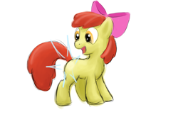 Size: 1818x1250 | Tagged: safe, artist:bill-the-pony, derpibooru import, apple bloom, earth pony, pony, 2013, blank flank, female, filly, solo