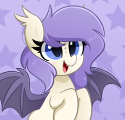 Size: 1486x1423 | Tagged: safe, artist:kittyrosie, derpibooru import, oc, oc only, bat pony, pony, bat pony oc, solo