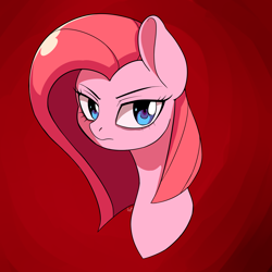 Size: 4800x4800 | Tagged: safe, artist:alexsc112, derpibooru import, pinkie pie, earth pony, pony, absurd resolution, bust, female, frown, looking at you, mare, pinkamena diane pie, solo