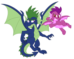 Size: 1280x1031 | Tagged: safe, artist:aleximusprime, derpibooru import, oc, oc only, oc:penelope, oc:penny the dragon, oc:percy the dragon, oc:perseus, dragon, age of the alicorns, brother and sister, dragon oc, dragon wings, female, flurry hearts story, male, male and female, percy and penny, perseus and penelope, siblings, simple background, spikes, super dragon warriors, transparent background, wings