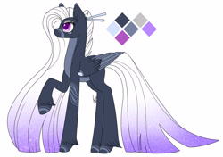 Size: 2915x2057 | Tagged: safe, artist:inspiredpixels, derpibooru import, oc, oc only, pegasus, pony, female, mare, pale belly, raised hoof, raised leg, simple background, solo, unshorn fetlocks, white background, wing claws