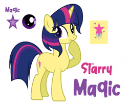 Size: 1280x1049 | Tagged: safe, artist:gadelix, derpibooru import, oc, oc only, oc:starry magic, pony, unicorn, base used, female, mare, offspring, parent:comet tail, parent:twilight sparkle, parents:cometlight, reference sheet, simple background, solo, white background