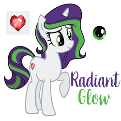 Size: 1208x1208 | Tagged: safe, artist:gadelix, derpibooru import, oc, oc only, oc:radiant glow, dracony, hybrid, pony, unicorn, base used, female, interspecies offspring, mare, offspring, parent:rarity, parent:spike, parents:sparity, reference sheet, simple background, solo, white background