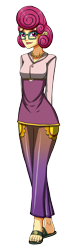 Size: 1056x3600 | Tagged: safe, artist:artemis-polara, derpibooru import, posey shy, equestria girls, clothes, equestria girls-ified, feet, female, glasses, jewelry, milf, necklace, pants, sandals, shirt, simple background, solo, toes, transparent background