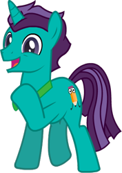 Size: 340x481 | Tagged: safe, artist:minty root, artist:stormdraws, derpibooru import, oc, oc:corpulent brony, unicorn, bowtie, male, simple background, smiling, solo, stallion, transparent background, vector