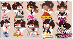 Size: 4840x2605 | Tagged: safe, artist:chrysgalaxy, derpibooru import, oc, earth pony, human, pony, cartoon network, clothes, dark skin, dexter's laboratory, disney, disney xd, earth pony oc, female, kid vs kat, mare, mask, my little pony, ponified, sally bollywood, steven universe, studio ghibli, style emulation, the amazing world of gumball, the powerpuff girls, weihnachtsman & co. kg