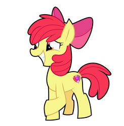 Size: 2740x2796 | Tagged: safe, artist:yaaaco, derpibooru import, apple bloom, female, filly, sheepish grin, solo