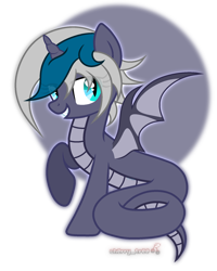 Size: 1600x2000 | Tagged: safe, artist:angelina-pax, derpibooru import, oc, oc:elizabat stormfeather, alicorn, bat pony, bat pony alicorn, lamia, original species, pony, snake, snake pony, alicorn oc, bat pony oc, bat wings, bedroom eyes, commission, female, grin, horn, lamiafied, mare, raised hoof, raised leg, simple background, smiling, solo, species swap, transparent background, wings, ych result