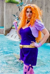 Size: 620x912 | Tagged: safe, artist:littleprofessorproductions, artist:shelbeanie, derpibooru import, adagio dazzle, human, equestria girls, clothes, cosplay, costume, facebook, hand on hip, irl, irl human, photo