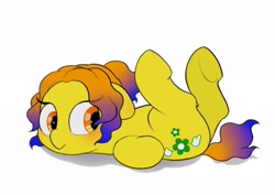 Size: 2048x1446 | Tagged: safe, artist:mochi_nation, derpibooru import, oc, oc only, oc:moth, earth pony, pony, cute, ears, female, floppy ears, lying down, mare, ocbetes, on back, simple background, solo, white background