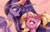 Size: 2048x1307 | Tagged: safe, artist:skysorbett, derpibooru import, luster dawn, princess twilight 2.0, twilight sparkle, twilight sparkle (alicorn), alicorn, pony, unicorn, season 9, the last problem, duo, duo female, eye contact, female, grin, looking at each other, mare, older, older twilight, older twilight sparkle (alicorn), scene interpretation, screencap reference, smiling, smiling at each other, the magic of friendship grows