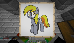 Size: 1680x987 | Tagged: safe, artist:coaldustthestrange, artist:merik1337, derpibooru import, edit, derpy hooves, 2b2t, game screencap, map art, minecraft, minecraft pixel art, pixel art