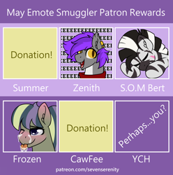 Size: 2180x2200 | Tagged: safe, artist:sevenserenity, derpibooru import, oc, oc only, pegasus, pony, unicorn, zebra, pony oc