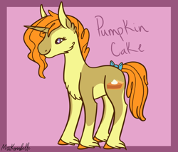 Size: 1750x1500 | Tagged: safe, artist:misskanabelle, derpibooru import, pumpkin cake, pony, unicorn, abstract background, chest fluff, female, hoof fluff, mare, older, older pumpkin cake, solo