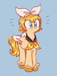 Size: 1217x1609 | Tagged: safe, artist:sidruni, derpibooru import, pony, cute, female, kagamine rin, mare, ponified, solo, vocaloid