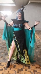 Size: 540x960 | Tagged: safe, artist:sarahndipity cosplay, derpibooru import, queen chrysalis, human, clothes, cosplay, costume, irl, irl human, long nails, photo