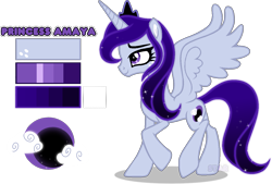 Size: 1269x860 | Tagged: safe, artist:star-gaze-pony, derpibooru import, oc, oc:amaya, alicorn, pony, female, mare, offspring, parent:king sombra, parent:princess luna, parents:lumbra, reference sheet, simple background, solo, transparent background