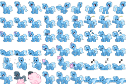 Size: 576x384 | Tagged: safe, artist:exemxetheexe, derpibooru import, trixie, pony, unicorn, game, great and powerful, pixel art, rpg, rpg battle, rpg maker, rpg maker mv, simple background, sprite sheet