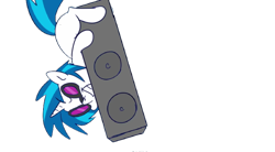 Size: 672x371 | Tagged: safe, artist:doublewbrothers, dj pon-3, vinyl scratch, pony, unicorn, simple background, solo, speaker, transparent background, vector