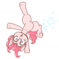 Size: 1676x1677 | Tagged: safe, artist:phoenixrk49, derpibooru import, pinkie pie, female, mare, solo, upside down