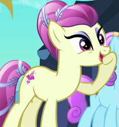 Size: 563x598 | Tagged: safe, derpibooru import, screencap, fleur de verre, sapphire joy, crystal pony, season 3, the crystal empire