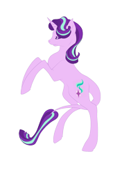 Size: 1000x1400 | Tagged: safe, artist:byemyfriends, derpibooru import, starlight glimmer, pony, unicorn, female, mare, rearing, simple background, solo, transparent background