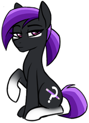 Size: 327x454 | Tagged: safe, artist:blackonyxtheone, derpibooru import, oc, oc:black onyx, earth pony, pony, purple eyes, simple background, transparent background