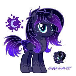 Size: 2177x2177 | Tagged: safe, artist:starflightsparkleyt, derpibooru import, oc, oc:stardust astral moon, alicorn, pony, female, mare, simple background, solo, transparent background