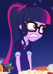 Size: 362x502 | Tagged: safe, derpibooru import, screencap, sci-twi, twilight sparkle, better together, equestria girls, twilight under the stars, cropped, solo