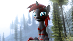 Size: 1360x768 | Tagged: safe, artist:bwablack, derpibooru import, oc, oc only, oc:pony black, pony, unicorn, 3d, gmod, looking at you, low quality, photoshop, sitting, smiling