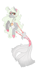 Size: 405x810 | Tagged: safe, artist:dojerodesigns, derpibooru import, oc, oc only, seapony (g4), dorsal fin, eyelashes, female, fins, fish tail, flowing tail, glass, jewelry, necklace, pearl necklace, seashell, simple background, smiling, solo, tail, transparent background