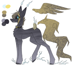 Size: 3500x3000 | Tagged: safe, artist:sadatrix, derpibooru import, oc, oc:summer storm, original species, black sclera, female, scented pony, simple background, solo, transparent background