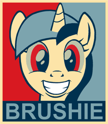 Size: 1045x1202 | Tagged: safe, derpibooru import, minuette, pony, unicorn, brushie, caption, female, hope poster, looking at you, mare, poster, smiling, smiling at you, solo, text