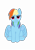 Size: 2480x3508 | Tagged: safe, artist:mark_ml, rainbow dash, pegasus, pony, bedroom eyes, cute, dashabetes, female, looking at you, mare, simple background, sitting, smug, solo, transparent background