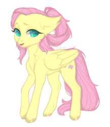 Size: 1476x1700 | Tagged: safe, artist:sannoe, derpibooru import, fluttershy, pony, simple background, solo