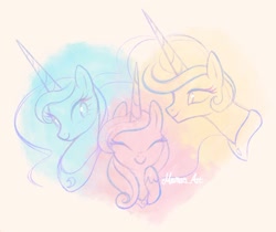 Size: 1542x1295 | Tagged: safe, artist:mn27, derpibooru import, princess cadance, princess celestia, princess luna, alicorn, alicorn triarchy, female, mare, smiling, trio