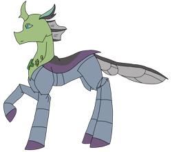 Size: 3321x2927 | Tagged: safe, artist:agdapl, derpibooru import, changedling, changeling, armor, changedlingified, crossover, male, medic, raised hoof, raised leg, simple background, solo, species swap, team fortress 2, transparent background