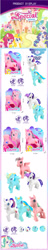 Size: 750x3911 | Tagged: artist needed, safe, derpibooru import, pinkie pie, oc, alicorn, pegasus, pony, unicorn, baby, baby pony, bootleg, colored horn, cute, female, horn, mare, photo, simple background, special horse, special party, special unicorn, toy, white background